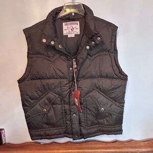 True Religion Quilted Black Vest